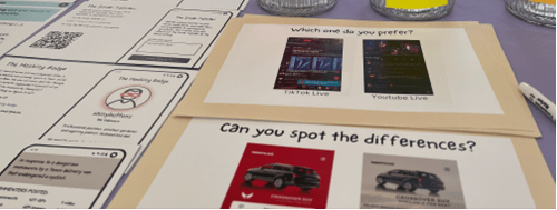 The 'Which one do you prefer' and 'Can you spot the differences?' activities. 